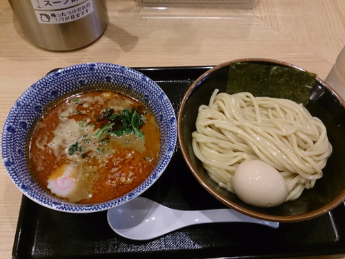 「担々つけめん（並）＋味玉」@舎鈴 池袋東口店の写真
