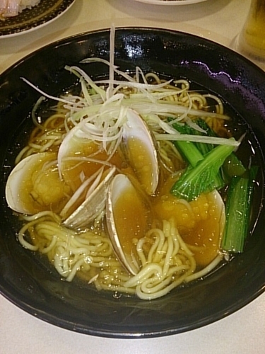 「はまぐり旨だしラーメン」@はま寿司 石岡店の写真