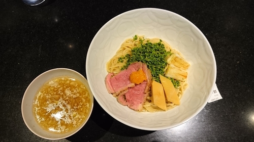 「花山椒塩つけ麺（￥1,500）」@支那そばや 新横浜ラーメン博物館店の写真
