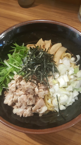 「辛油そば大盛り」@横浜家系ラーメン 壱角家 松戸店の写真