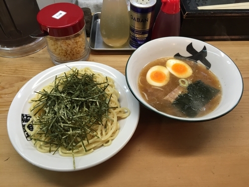 「のりタマゴつけそば(ランパス)」@中野大勝軒の写真