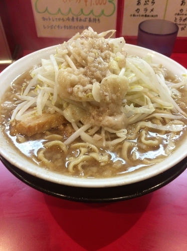 「ラーメン小 麺まし500 アブラ」@麺屋 桐龍の写真