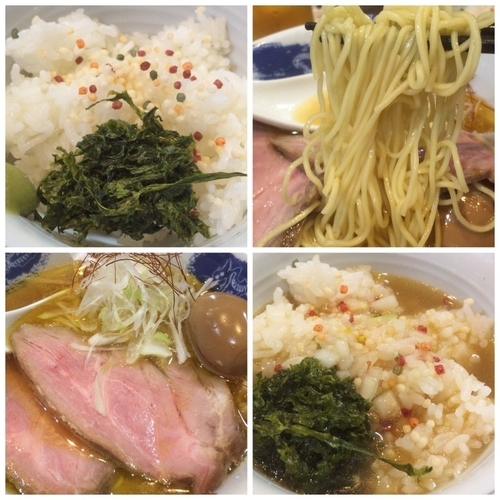 「【気まぐれ限定】真鯛と芝海老の塩ラーメン＋山葵茶漬けセット」@麺屋 扇 SENの写真