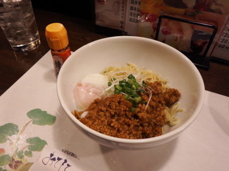 「カレー担々麺油そば風」@居酒屋 鳥亭の写真