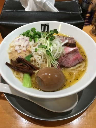 「鳥ホタテそば 玉子」@竹末東京プレミアムの写真