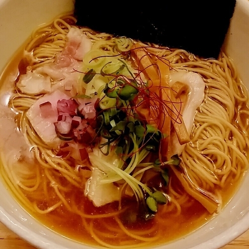 「【限定】名古屋コーチンと伊吹いりこの中華ソバ  800円」@麺や 福一の写真