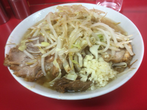 「小ラーメン(ヤサイ、ニンニク)」@ラーメン二郎 西台駅前店の写真