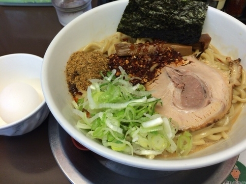 「辛油そば ￥７１０」@自家製太打麺 勢拉 行徳駅前店の写真