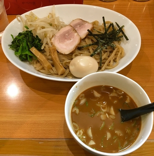 「全粒粉極太濃厚魚介つけ麺」@横浜ラーメン てっぺん家 元住吉店の写真