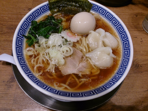 「水餃子そば＋味玉」@舎鈴 ビーンズ武蔵浦和店の写真