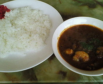 「インドカリー　シーフード（ご飯並盛　ルー並盛）　９８０円　※」@パークポイントの写真