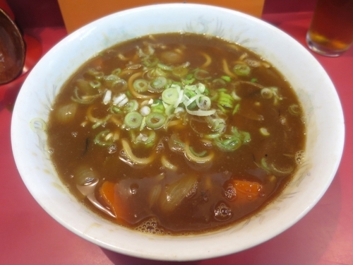 「カレーラーメン ７５０円 ※太麺」@ラーメン処 豚太郎の写真