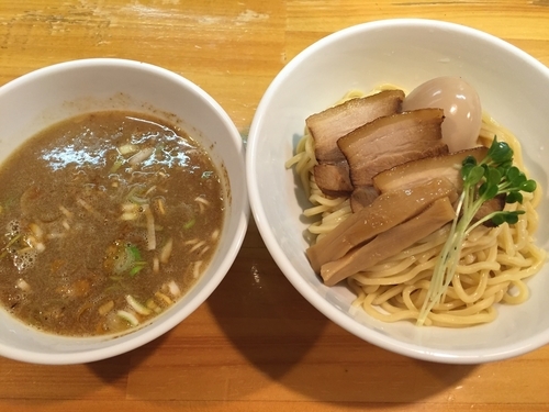 「半熟煮卵つけ麺：820円」@烏城の写真