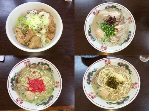 「種豚＋味玉＋チャーシュー＋替え玉（2回）＋もつ煮丼」@つけ麺 弥七の写真