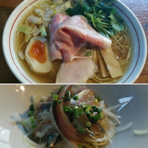 「煮干しば白醤油690円 いわしそば390円」@寿製麺よしかわ 川越店の写真