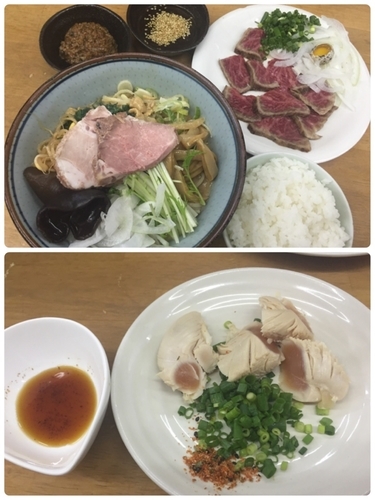 「【限定】和風胡麻タレ冷やしC+和牛タタキ」@MENYA 食い味の道有楽の写真