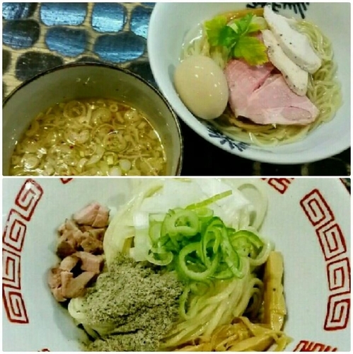 「【限定】淡麗塩つけそば＆冷し煮干油そば　９００円」@特級鶏蕎麦 龍介の写真