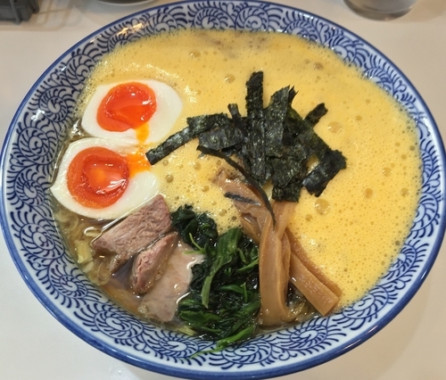 「納豆そば＋味付玉子（￥800＋￥100）」@らぁめん元住家の写真