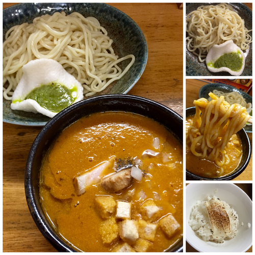 「【限定】海老のビスク風つけ麺 ミニごはん付￥880」@麺屋信玄の写真