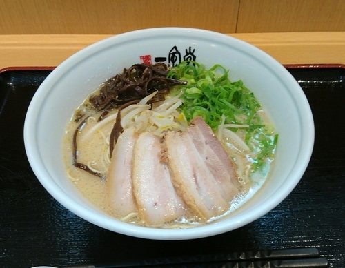 「白丸とんこつ (大盛)」@IPPUDO NOODLE EXPRESS 蓮田SA店の写真