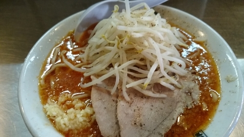 「赤ラーメン」@ラーメン大 堀切店の写真
