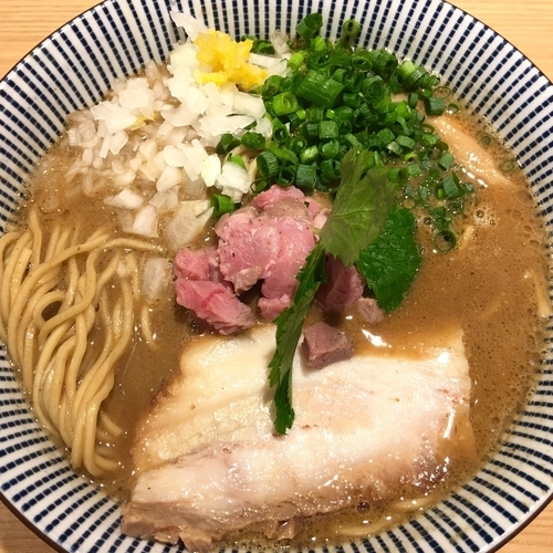 「ラム煮干中華そば750円」@自家製麺 MENSHO TOKYOの写真