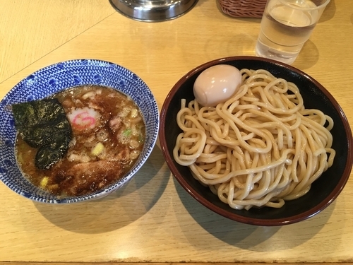 「つけめん(昼の中濃) 味玉」@くり山の写真