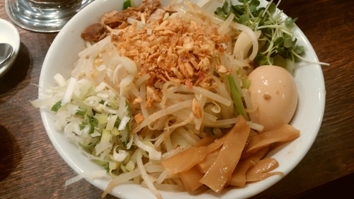 「野菜まぜそば950円＋味玉」@つけめんTETSU 壱の木戸 水戸店の写真