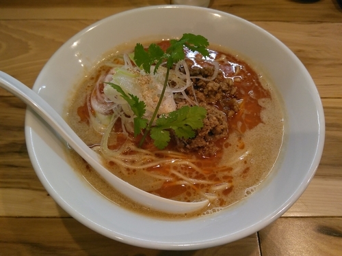 「イカ肝風味の担々麺、イカワタンタン（限定）」@らーめん カッパハウスの写真