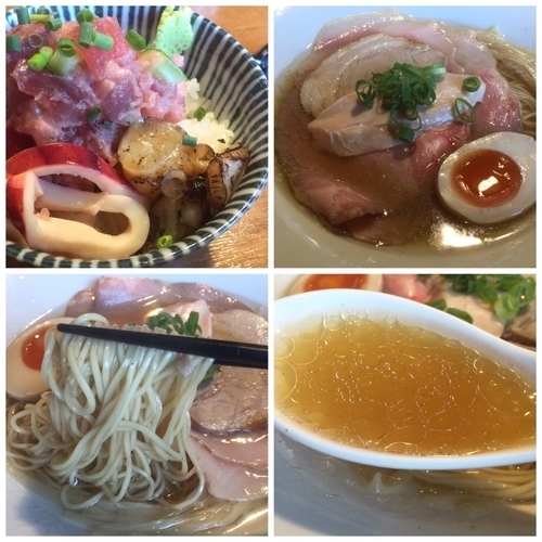 「中華そば 淡口醤油 750円 海鮮丼 400円」@寿製麺よしかわ 川越店の写真