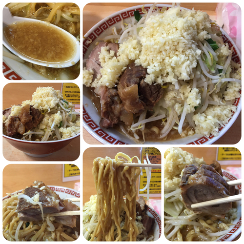 「小ラーメン¥750(ニンニク)+生たまご¥50」@ラーメンくめちゃんの写真