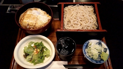 「かつ丼セット」@手打ちそば 座間やぶ久の写真