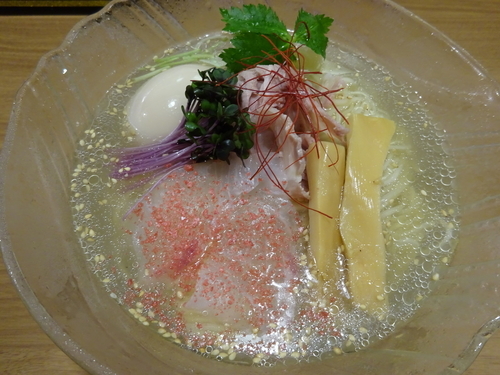 「芳醇冷やし鯛塩そば 980円＋鯛めし小（VIPカード利用）」@鯛塩そば 灯花 本店の写真