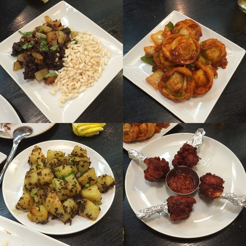 「スクティ・チーモモ・アルジラ・チキンロリポップ・チーズナン」@こせりの写真