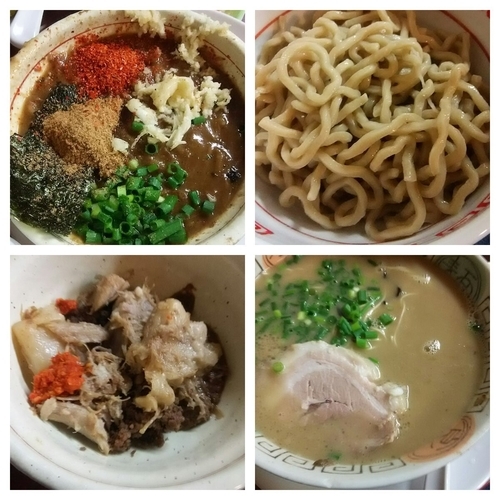 「らーめん＋替えつけ＋魚のトロトロ肉など」@博多長浜らーめん 楓神の写真