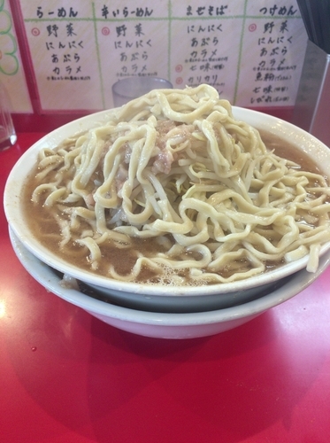 「小ラーメン 麺増し500g アブラ増し」@麺屋 桐龍の写真