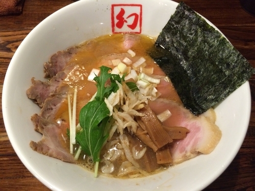 「えびそば(700円)＋焼豚(250円)」@中華そば 幻六の写真