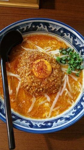 「肉味噌辛し麺」@ゆなみ屋の写真