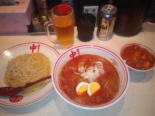 「冷し五目味噌たんめん(7辛)」@蒙古タンメン 中本 高田馬場店の写真