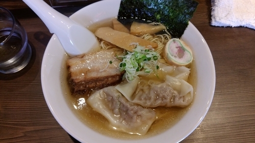 「白醤油ラーメン＋ワンタン」@拉麺5510の写真