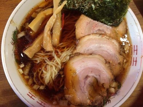 「醤家チャーシュー三枚のせ 650円」@屋台ラーメン 醤家 水戸本店の写真