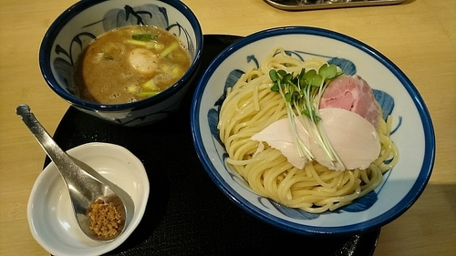 「鶏と魚介の味玉つけめん（大盛）」@つけ麺 たけもとの写真