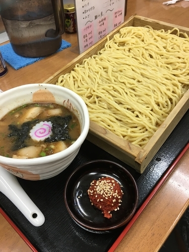 「和節つけそば（特盛）＋辛味噌だんご」@まるしん 麺匠 きくのやの写真