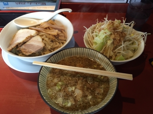 「つけ麺 500円ローカル誌クーポン使用」@二家風亭麺楽の写真