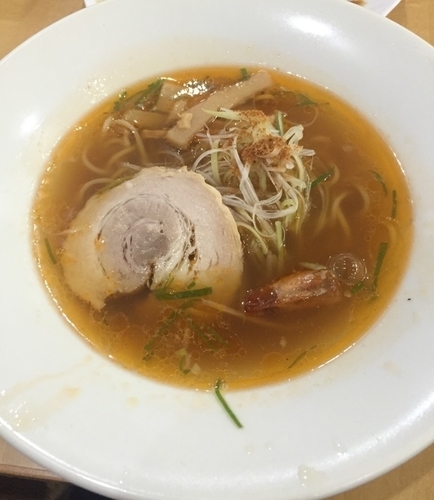 「えびそば　ハーフ」@えびそば えび助 一番町店の写真