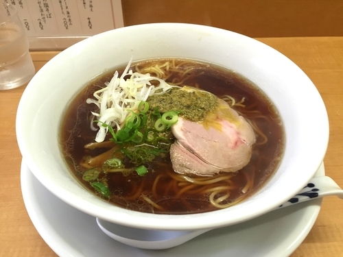 「醤油そば〜牡蠣のアヒージョ添え」@中華そば 大井町 和渦の写真