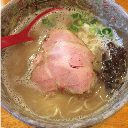 「らーめん（やわ）」@豚骨らーめん れんの写真