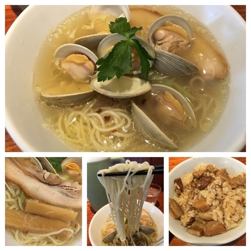 「期間限定 白はまぐり塩らぁ麺＋チャーシューまぜご飯」@麺や 来味の写真