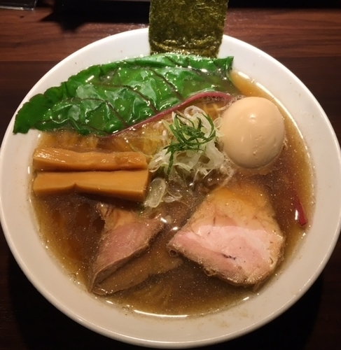 「アジ煮干し醤油（￥780）＋ 味玉（￥100）」@志奈そば 田なか Secondの写真