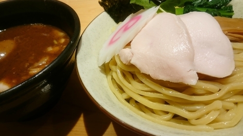 「濃厚つけ麺 大盛り、味たまサービス」@麺屋 薫風の写真